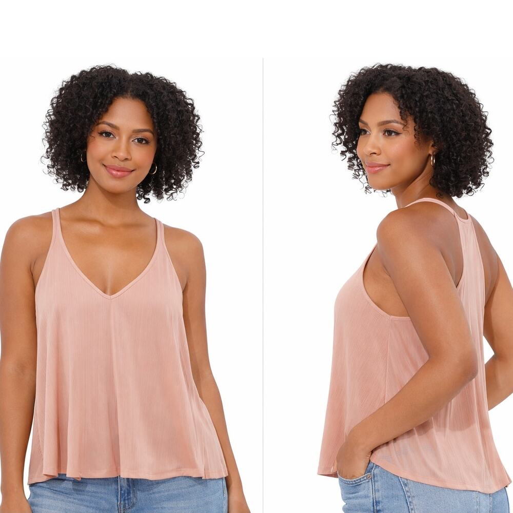 Free People Intimately Ribbed Swing Cami Tank Rose Pink Womens XS NWT Soft Girl